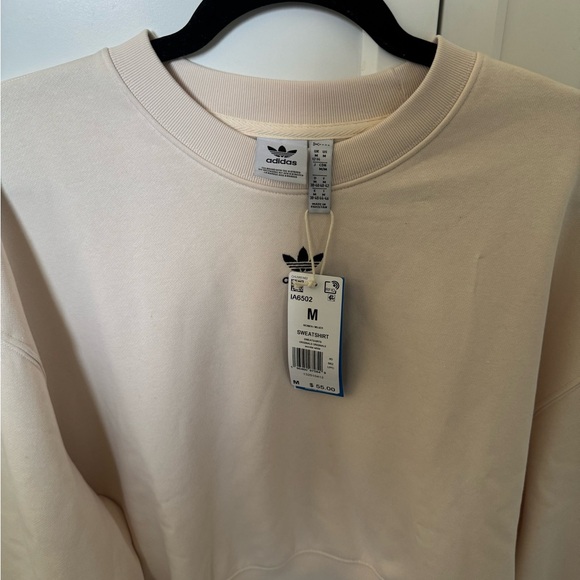 Adidas Women's Cream Sweatshirt - Picture 1 of 3